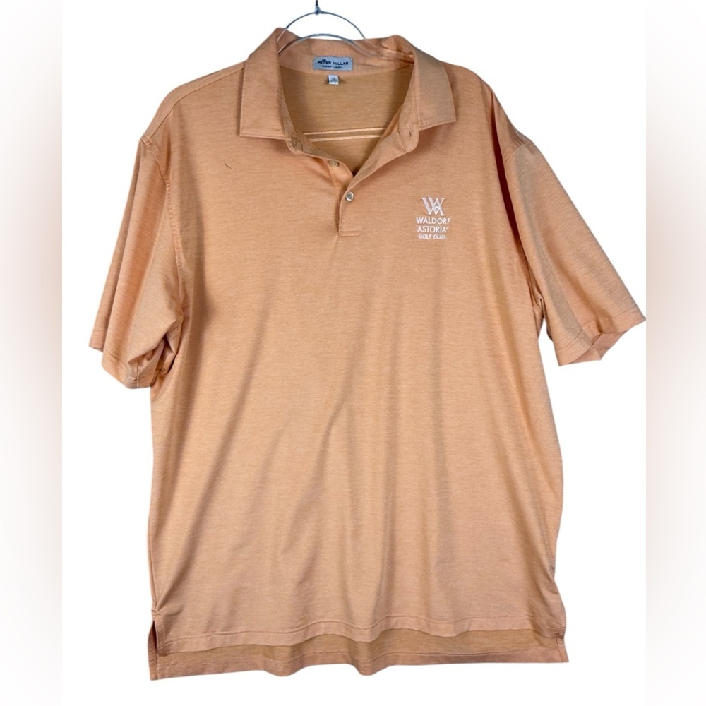Peter Millar summer comfort Waldorf Astoria polo shirt size XL preowned